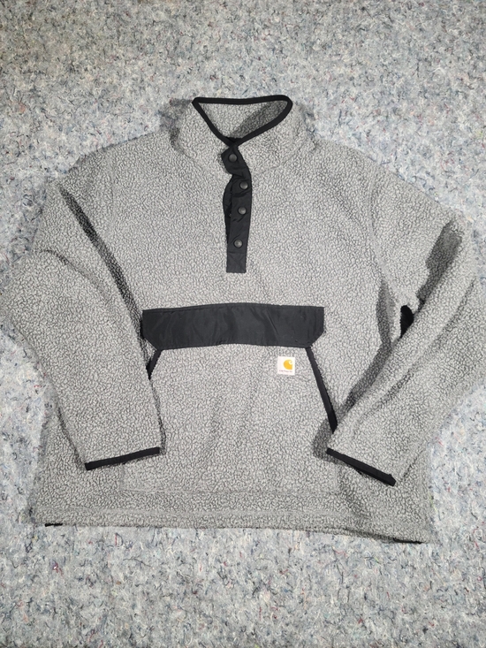 Carhartt Other - Carhartt Men's XL Gray Sherpa Fleece Snap Pullover Relaxed Fit
